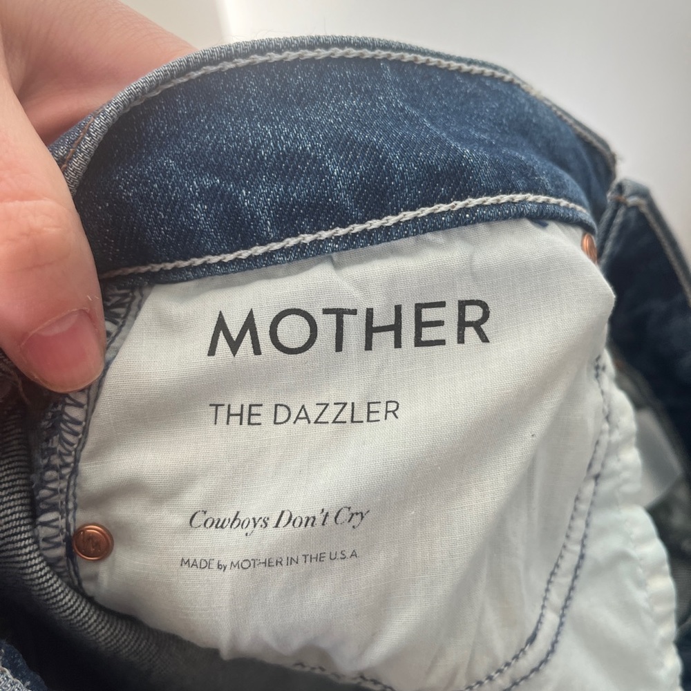 Mother Denim Dazzler medium wash jeans in Cowboys Don’t Cry - Picture 5 of 8